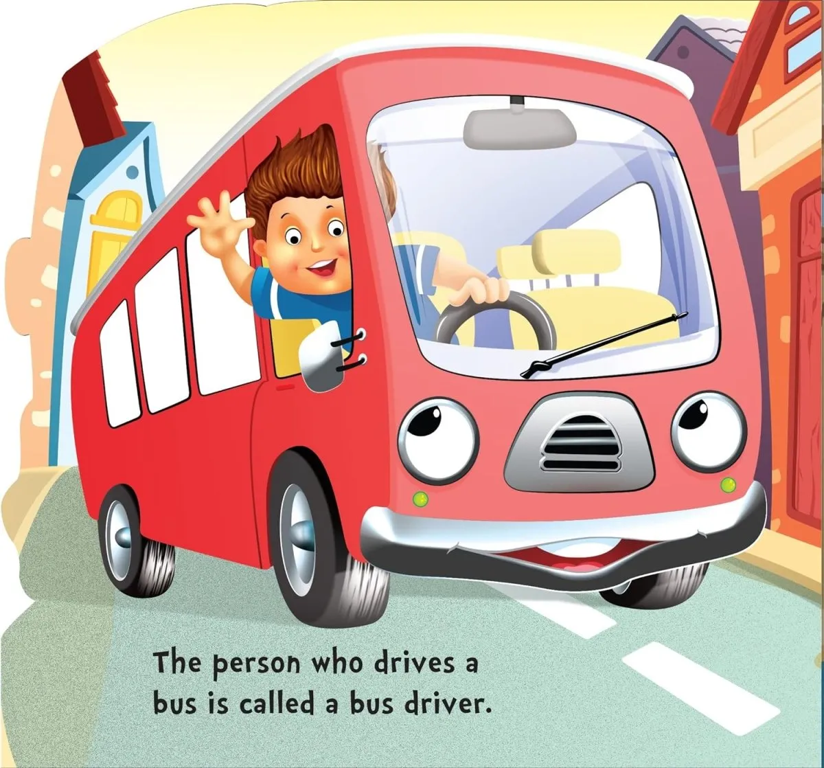 Om Books International Bus ( Transport )- Cutout Board Books