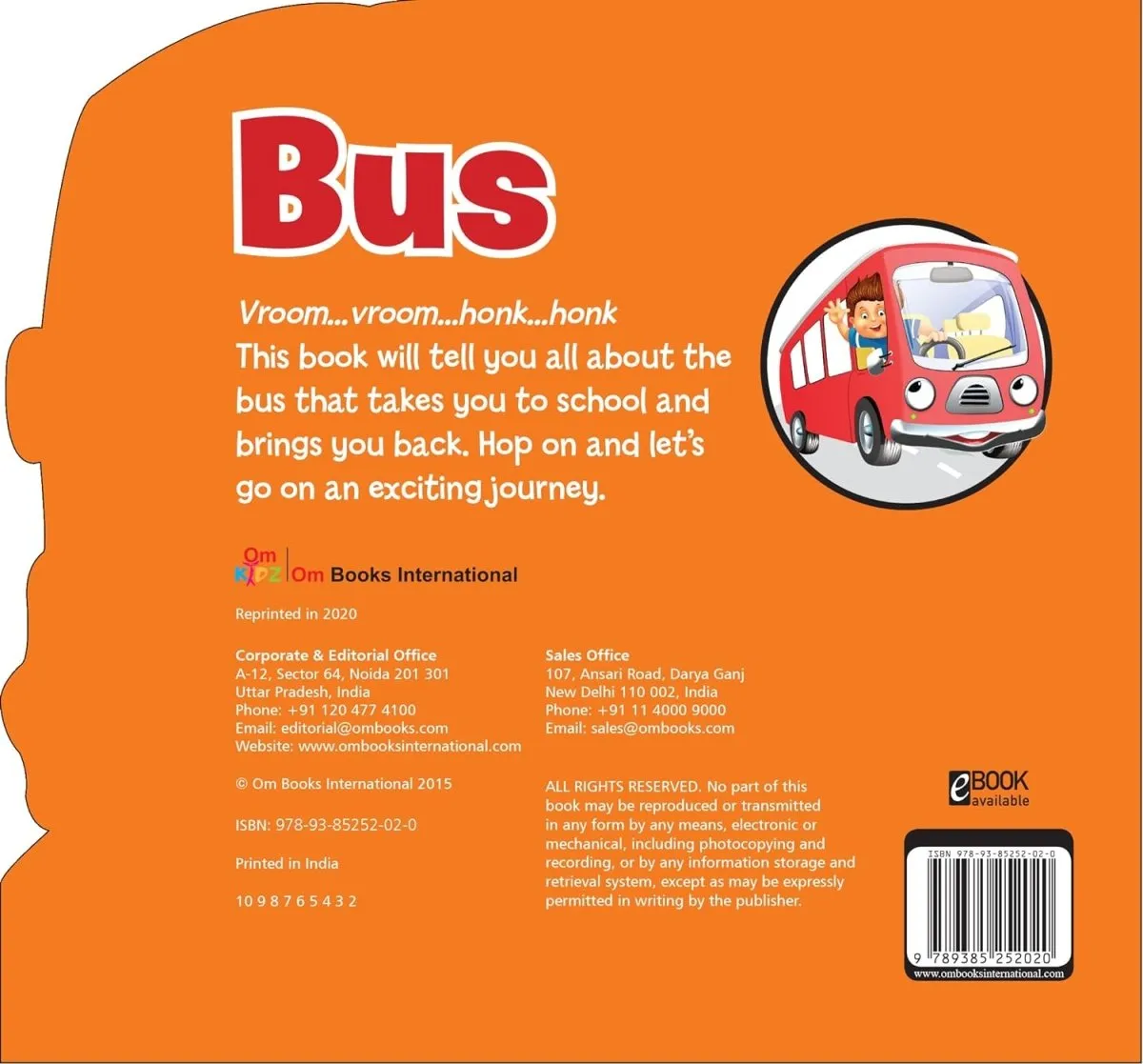 Om Books International Bus ( Transport )- Cutout Board Books