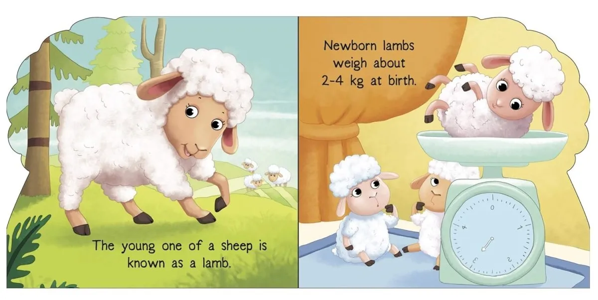 Om Books International Lamb ( Animals and Birds )- Cutout Board Books