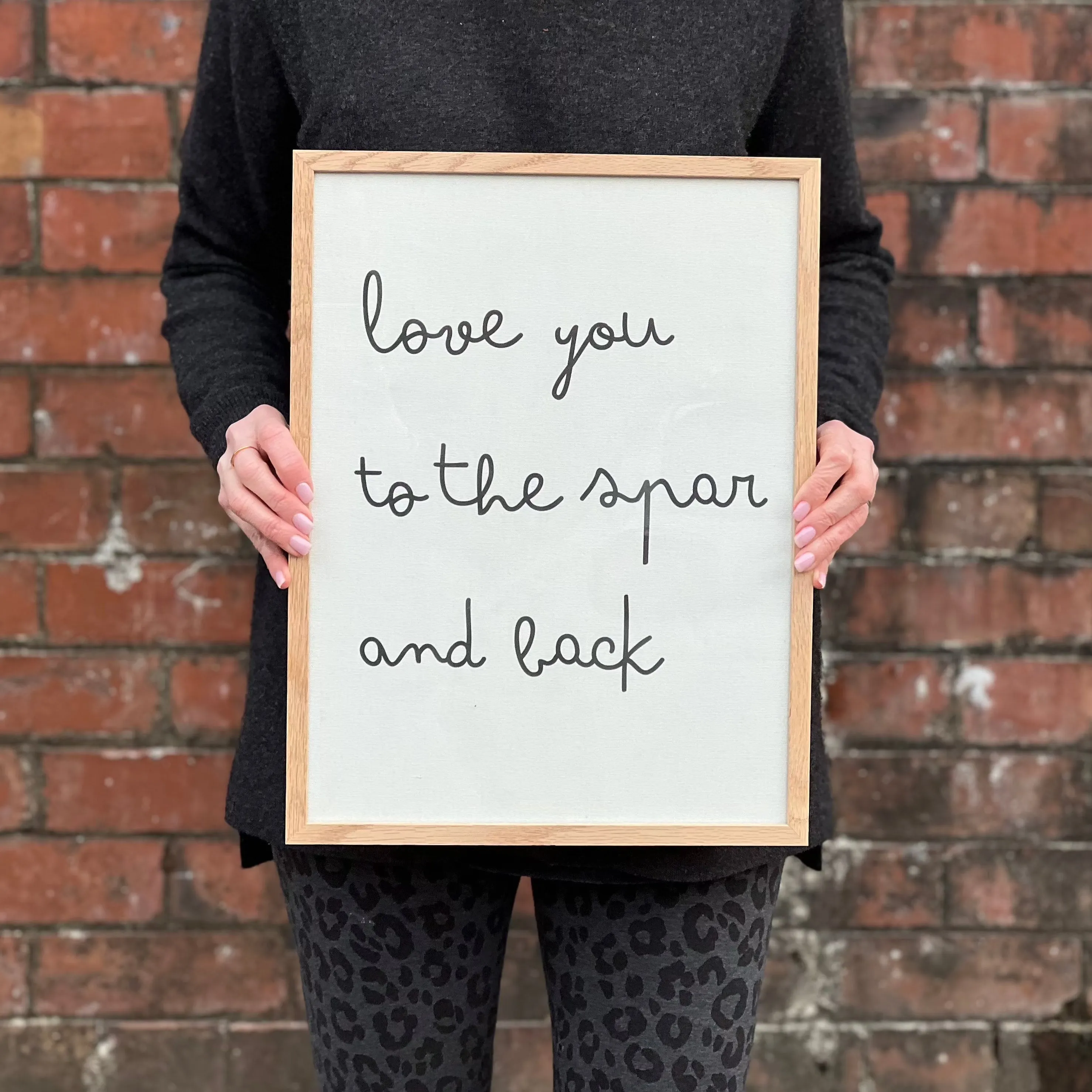 Personalised Typographic Linen Framed Print