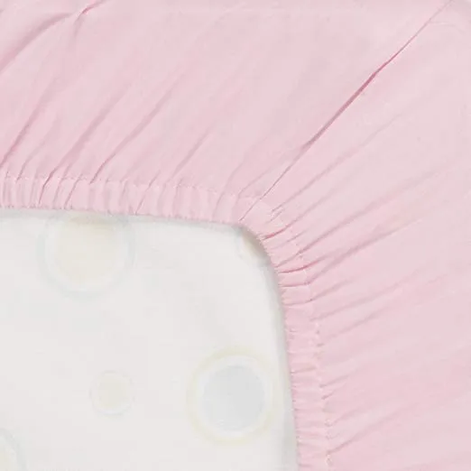 Pink/White 2-Pack Fitted Crib Sheets