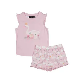 Rock Your Kid Swans Short PJ Set