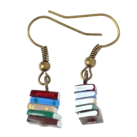 Stack of Books Earrings