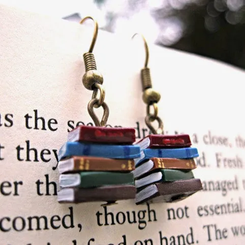 Stack of Books Earrings