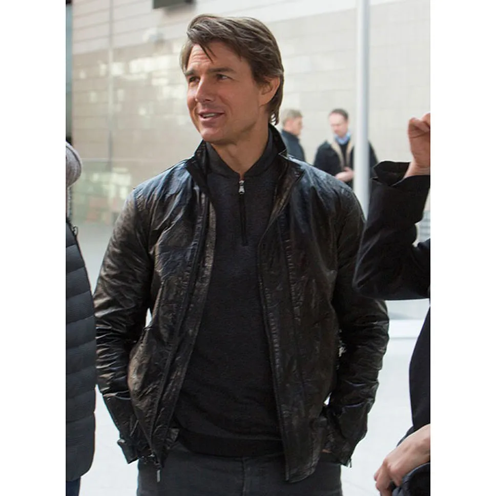 Tom Cruise Mission Impossible Leather Jacket Black