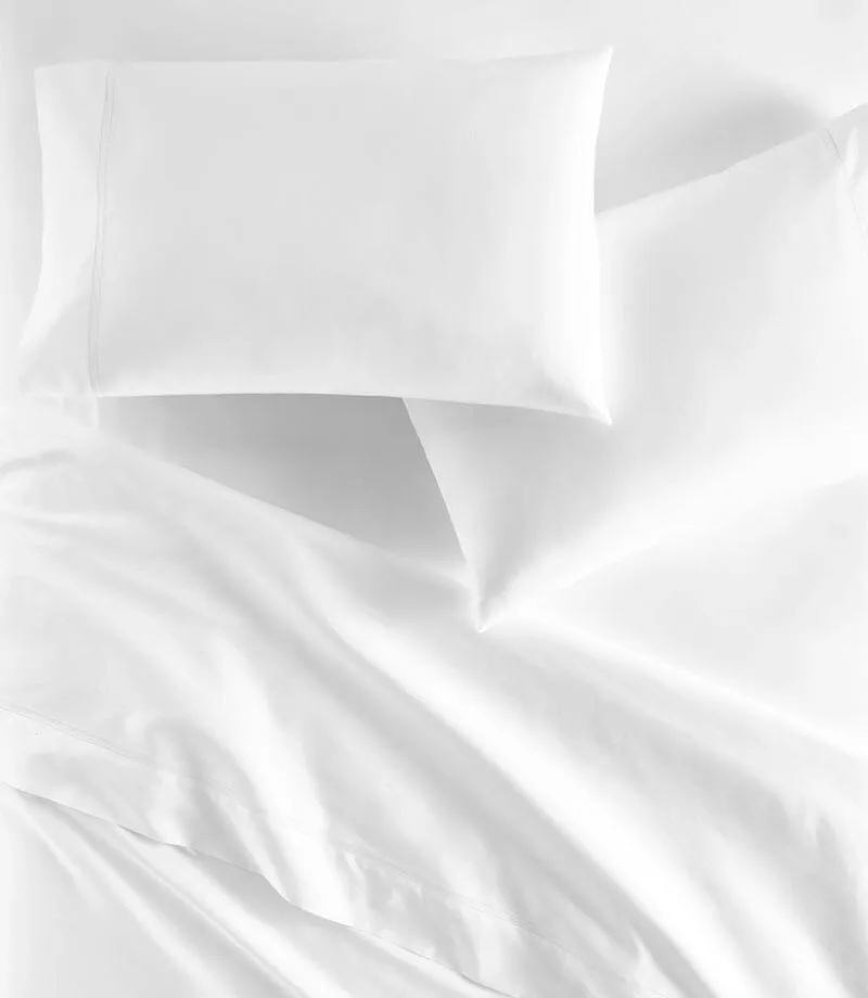 Virtuoso White Sateen Bedding by Peacock Alley