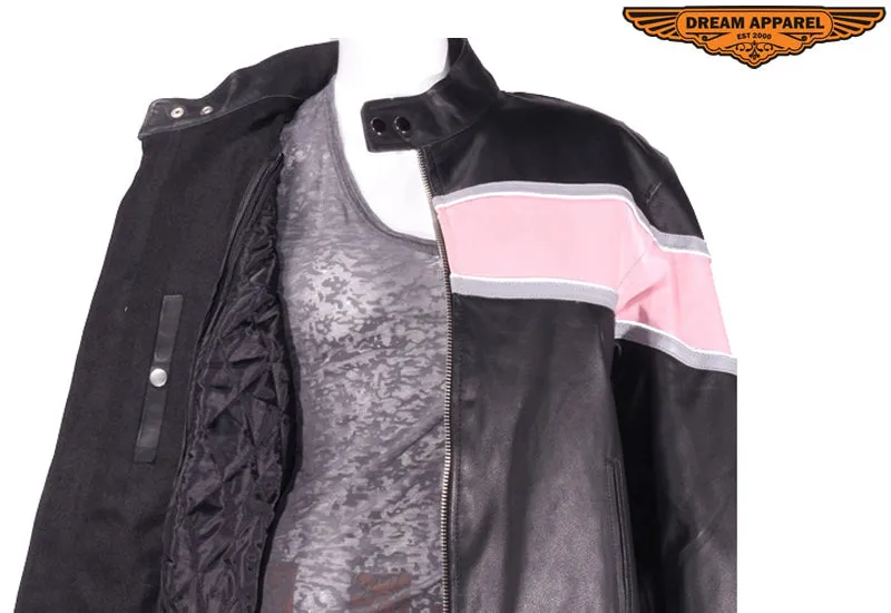 Womens Leather Racer Jacket