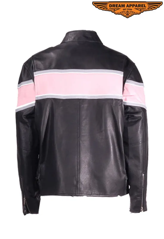 Womens Leather Racer Jacket