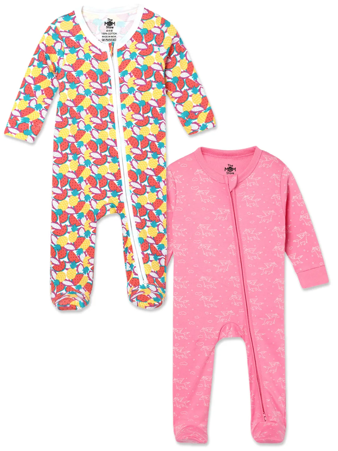 Zipper Romper Combo of 2: Fruitilicious-Fairyland